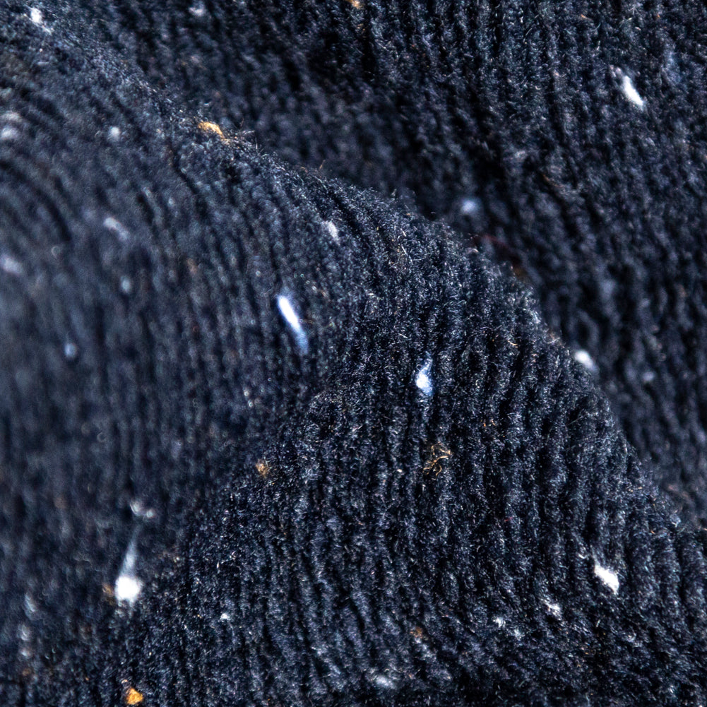 Italian Midnight Navy Speckled Wool Knit - Joann Fabrics