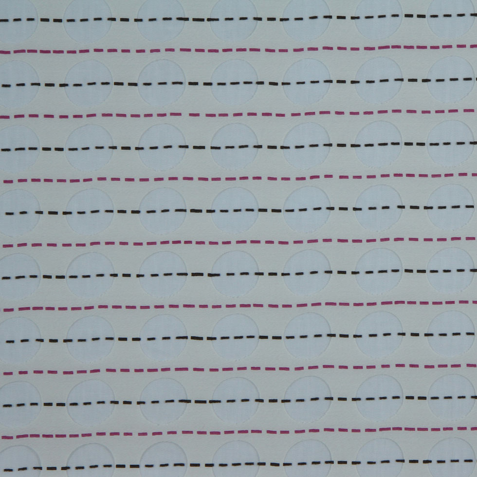 Natural/Magenta/Black-Brown Geometric Organza - Joann Fabrics