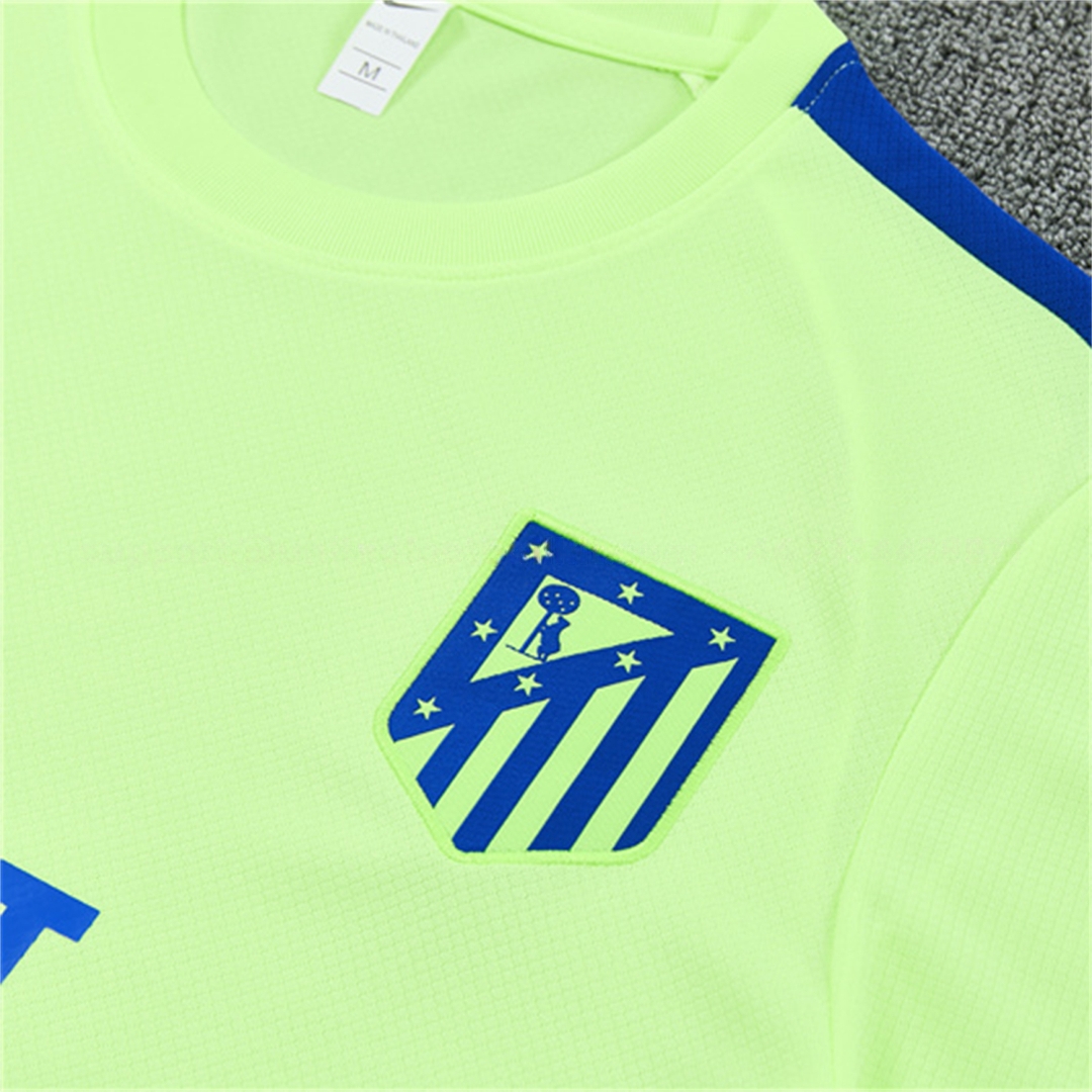 Atletico Madrid 26-27 Short-Sleeve Training Set - Green Top and Black Shorts - UnitedFutballJersey