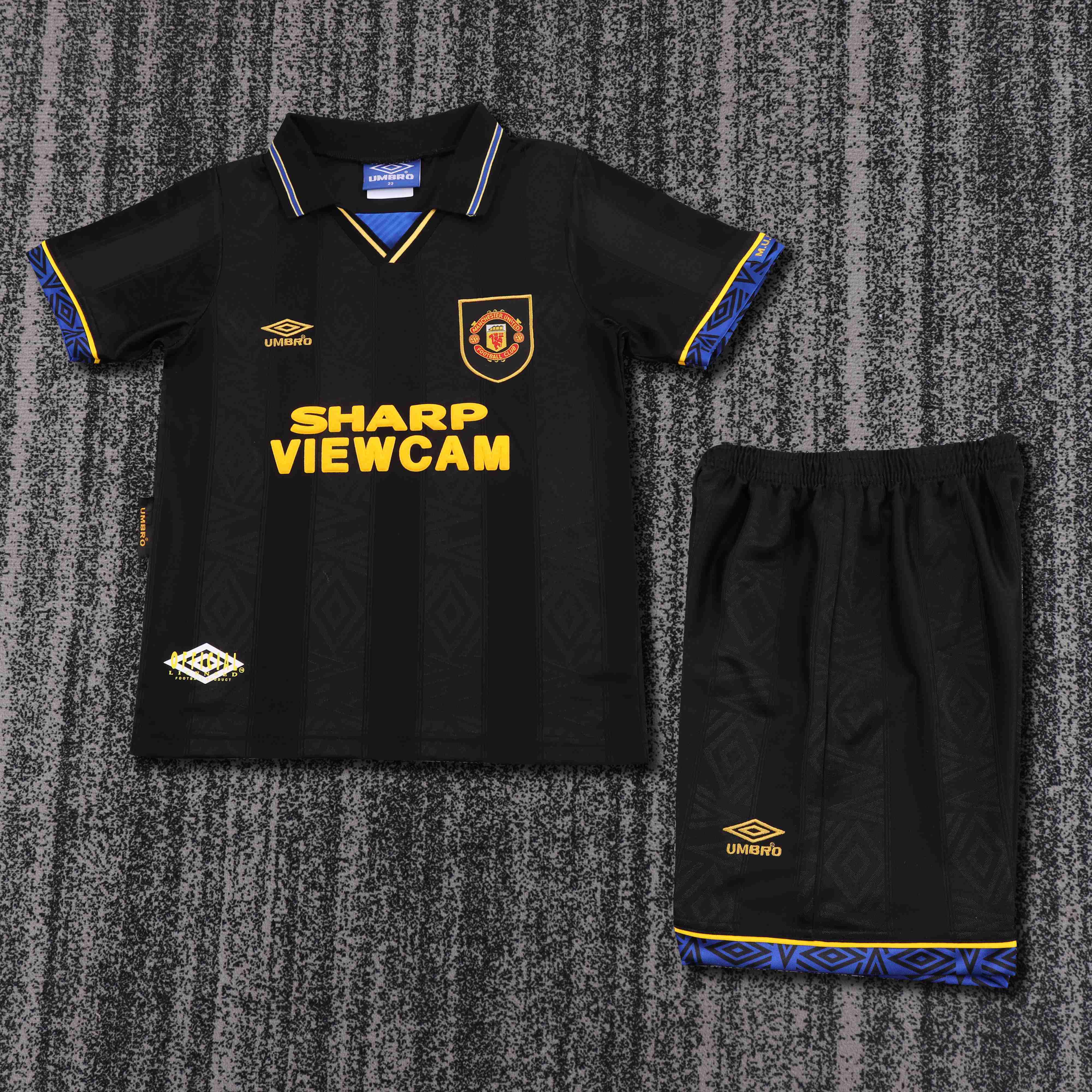 1993-1994 Retro Manchester United Away Football Shirt 1:1 Thai Quality Kids Size
