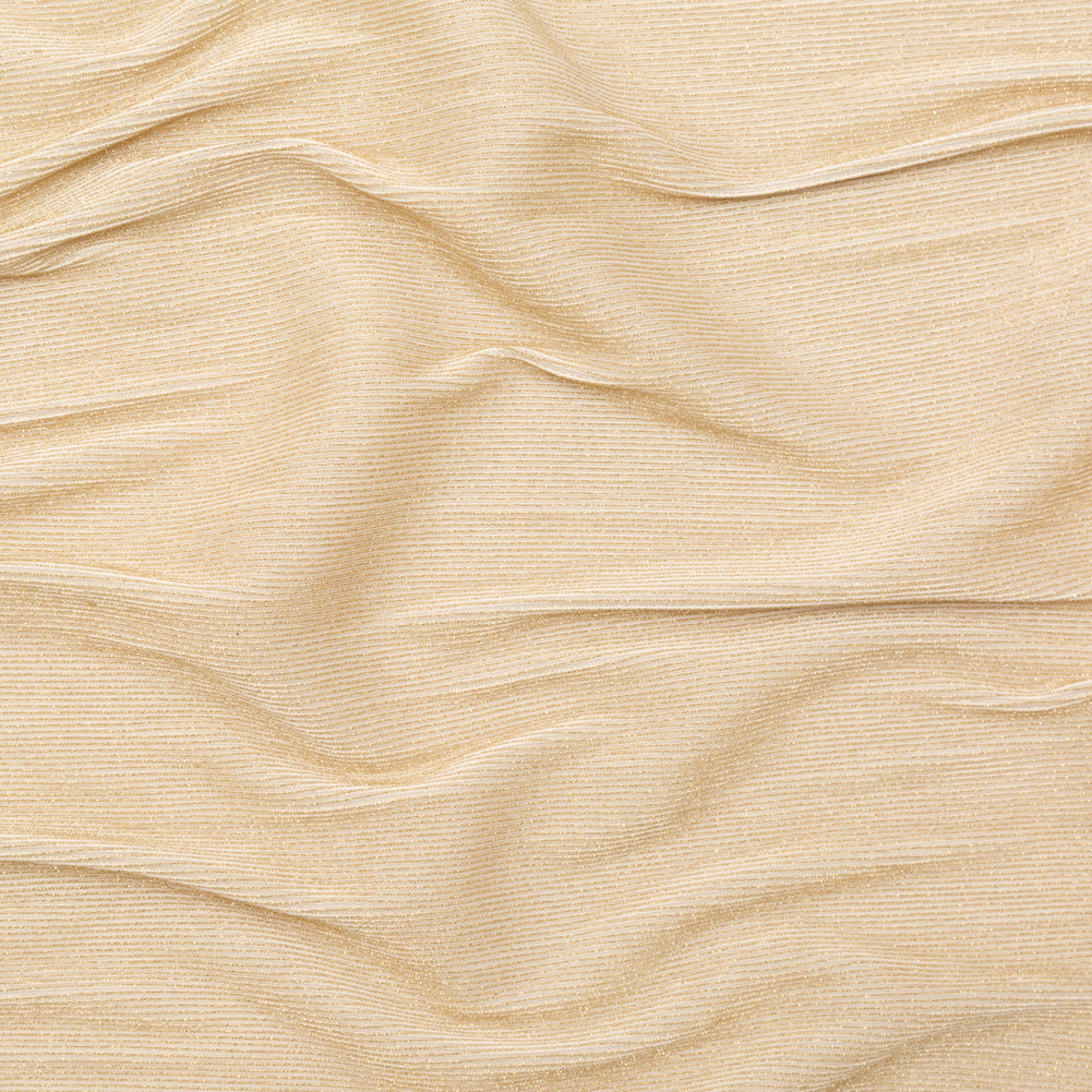 Metallic Gold and White Ultra-Stretch Raised Rib Knit - Joann Fabrics