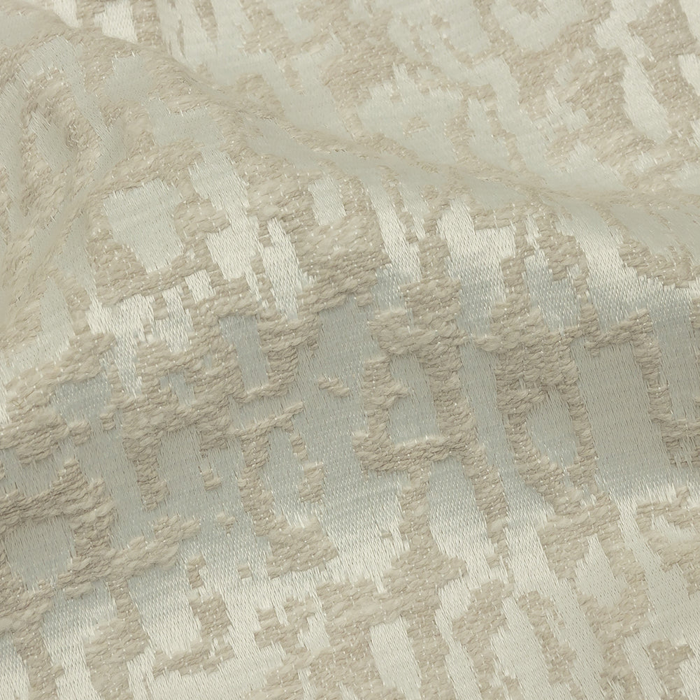 Cotton and Recycled Polyester Drapery Jacquard - Ivory Bark-Like Abstract - British Imported - Joann Fabrics