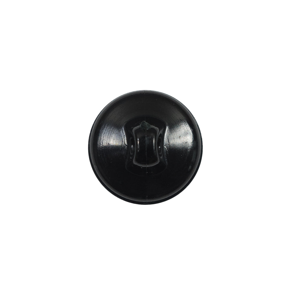 Italian Black Floral Rhinestone-Centered Nylon Button - 24L/15mm - Joann Fabrics