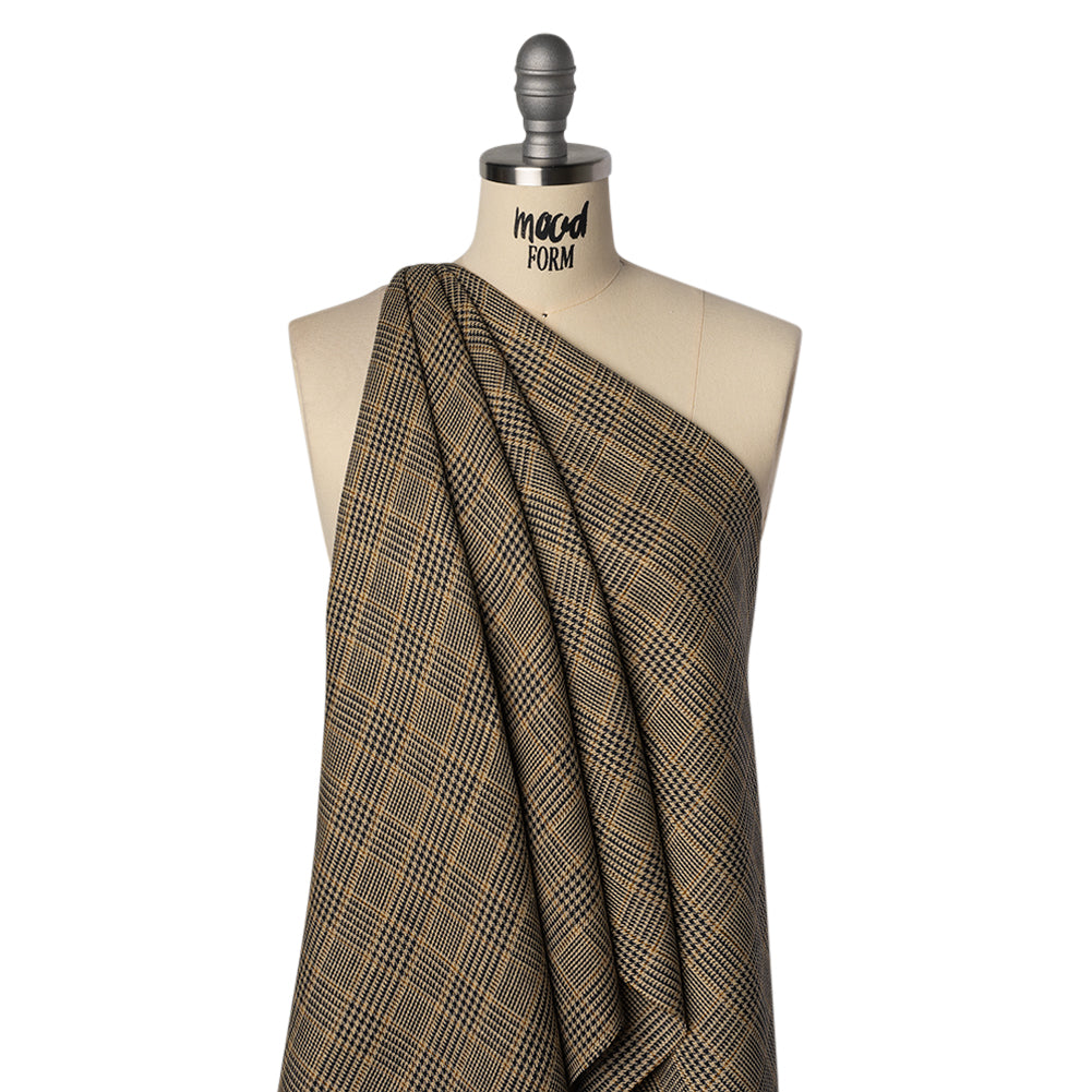 Linen Twill - Black, Beige and Tan Glen Plaid - Joann Fabrics
