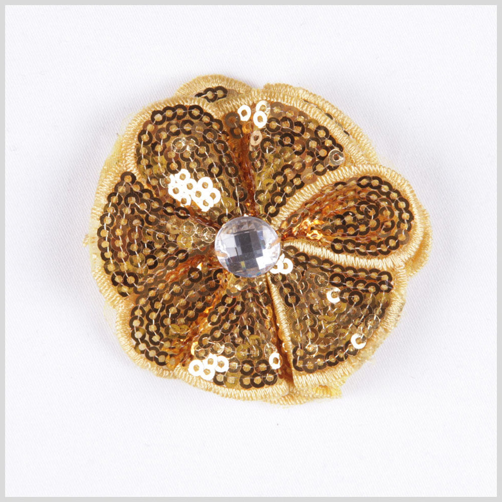 Gold Sequin Flower Brooch - Joann Fabrics