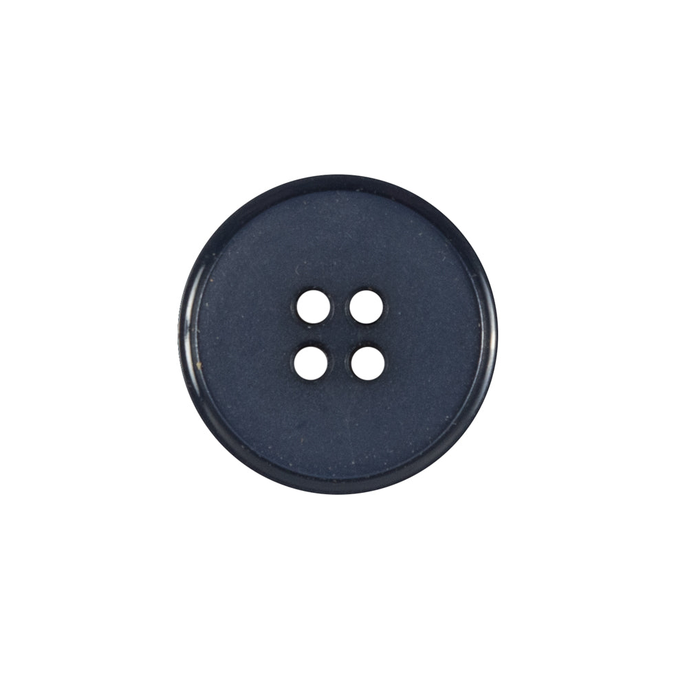 Plastic 4-Hole Button - 32L/20mm - Navy Blue Narrow Rim - Joann Fabrics
