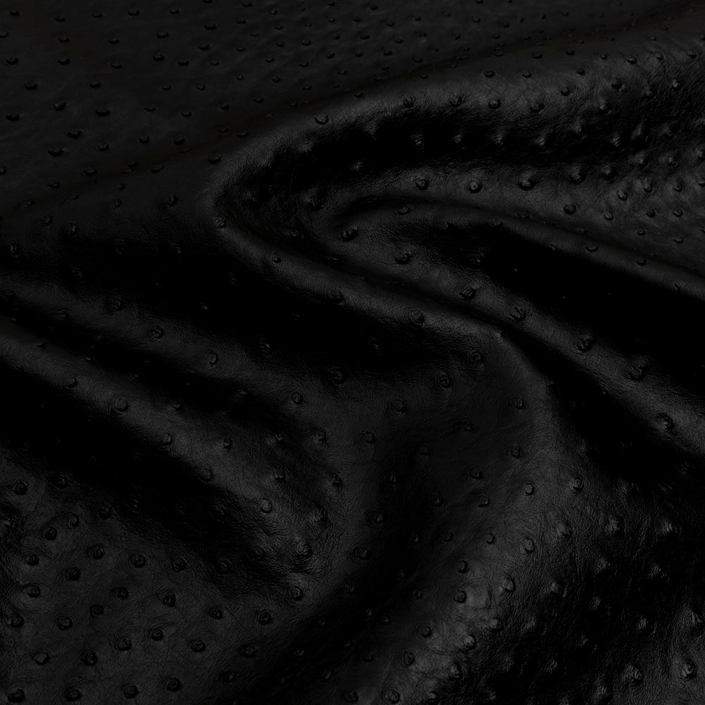 Kidepo Black Faux Ostrich Leather Vinyl - Joann Fabrics