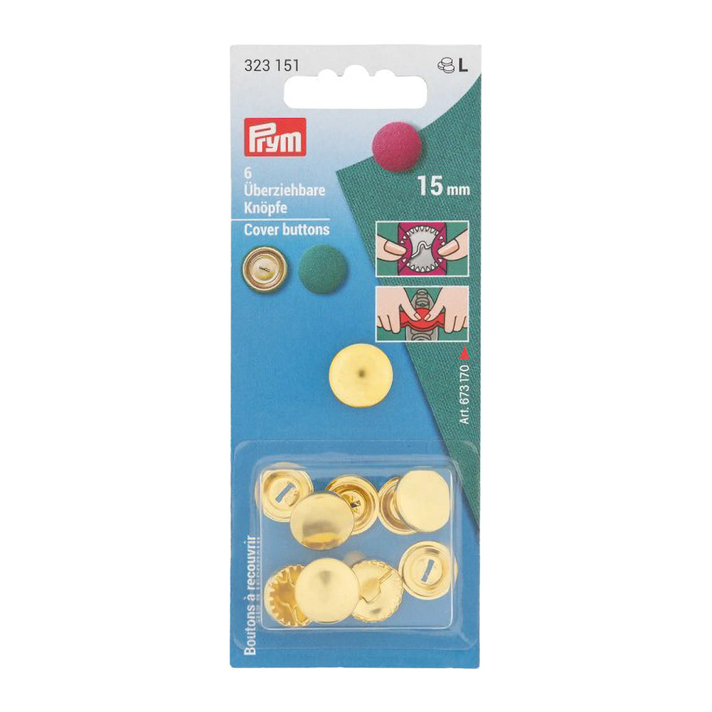 Prym Cover Buttons - Gold 15mm - 7 ct - Joann Fabrics