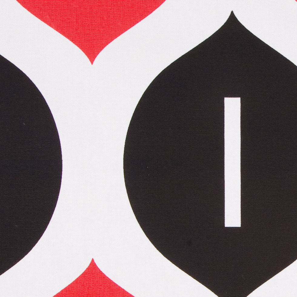 Off-White/Black/Primary Red Geometric Canvas - Joann Fabrics