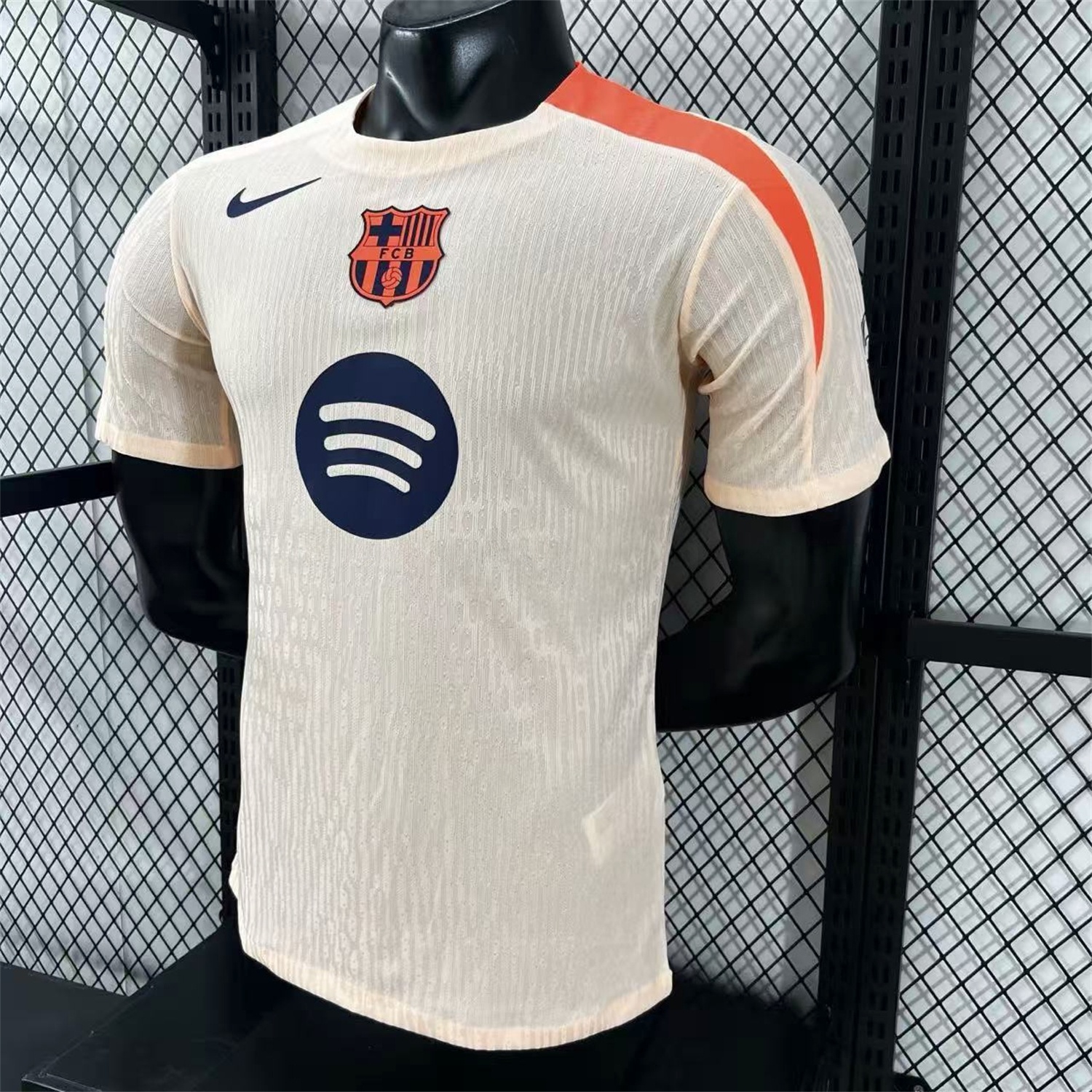 Barcelona 25-26 Beige Pre-Match Jersey - Player Version - UnitedFutballJersey