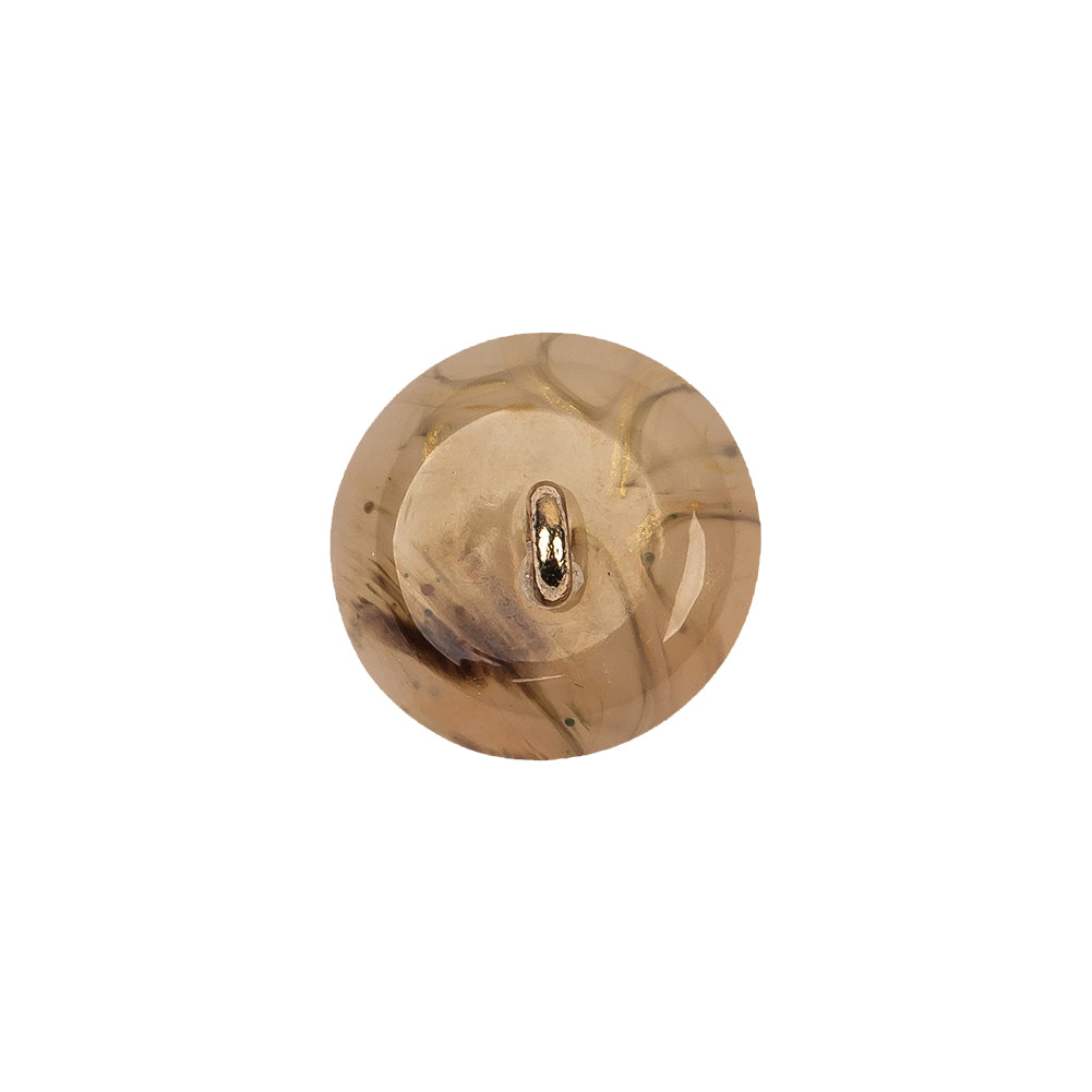 Dune Quartz Abstract Swirl Glass and Metal Shank Back Button - 24L/15mm - Joann Fabrics