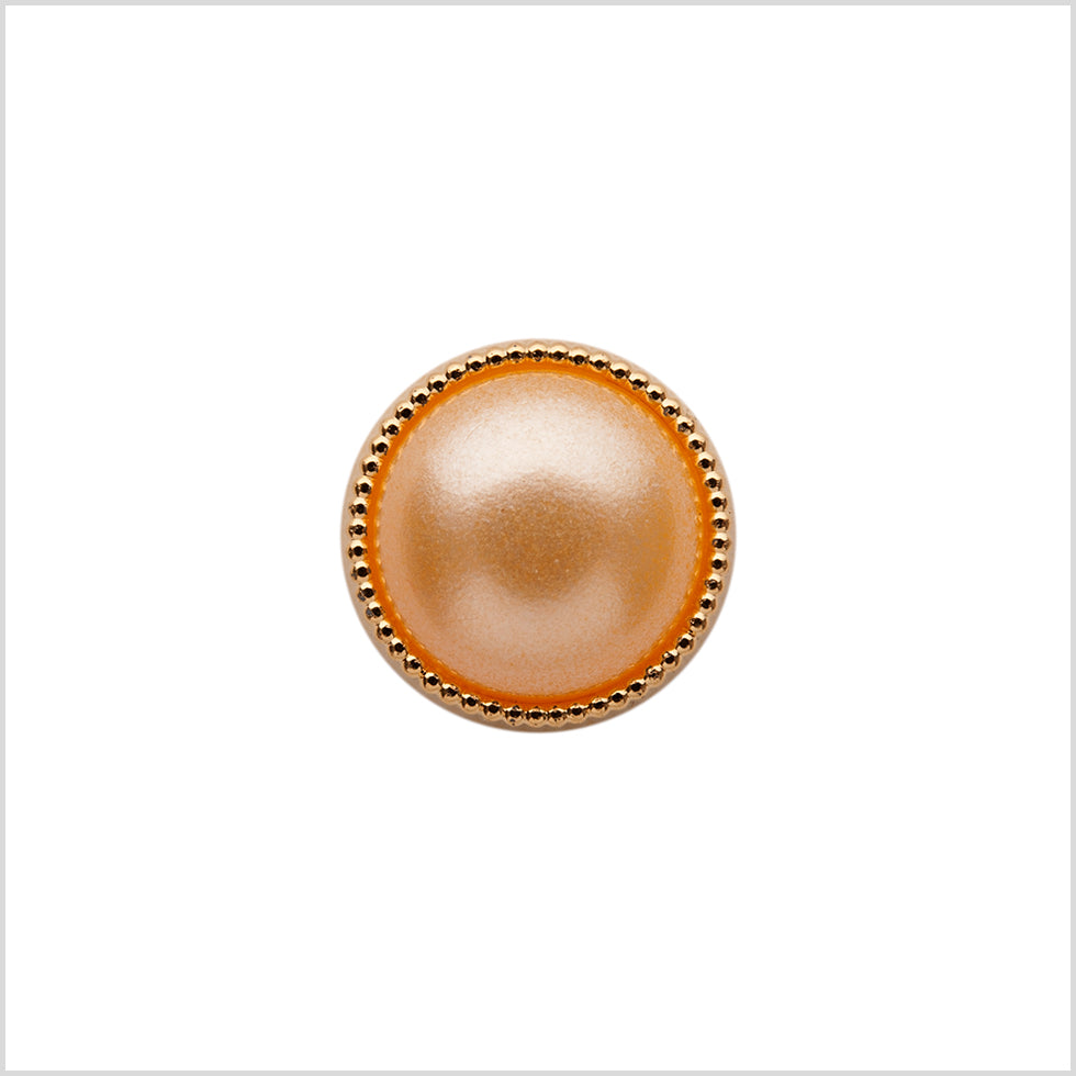 Italian Yellow and Gold Edged Shank Back Button - 20L/12.5mm - Joann Fabrics