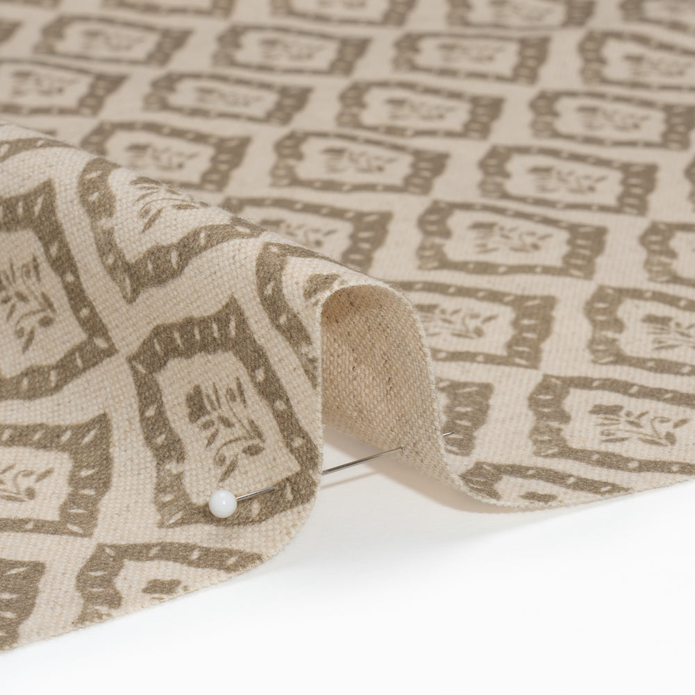 Brushed Cotton and Linen Canvas Print - Jute Framed Floral - British Imported - Joann Fabrics