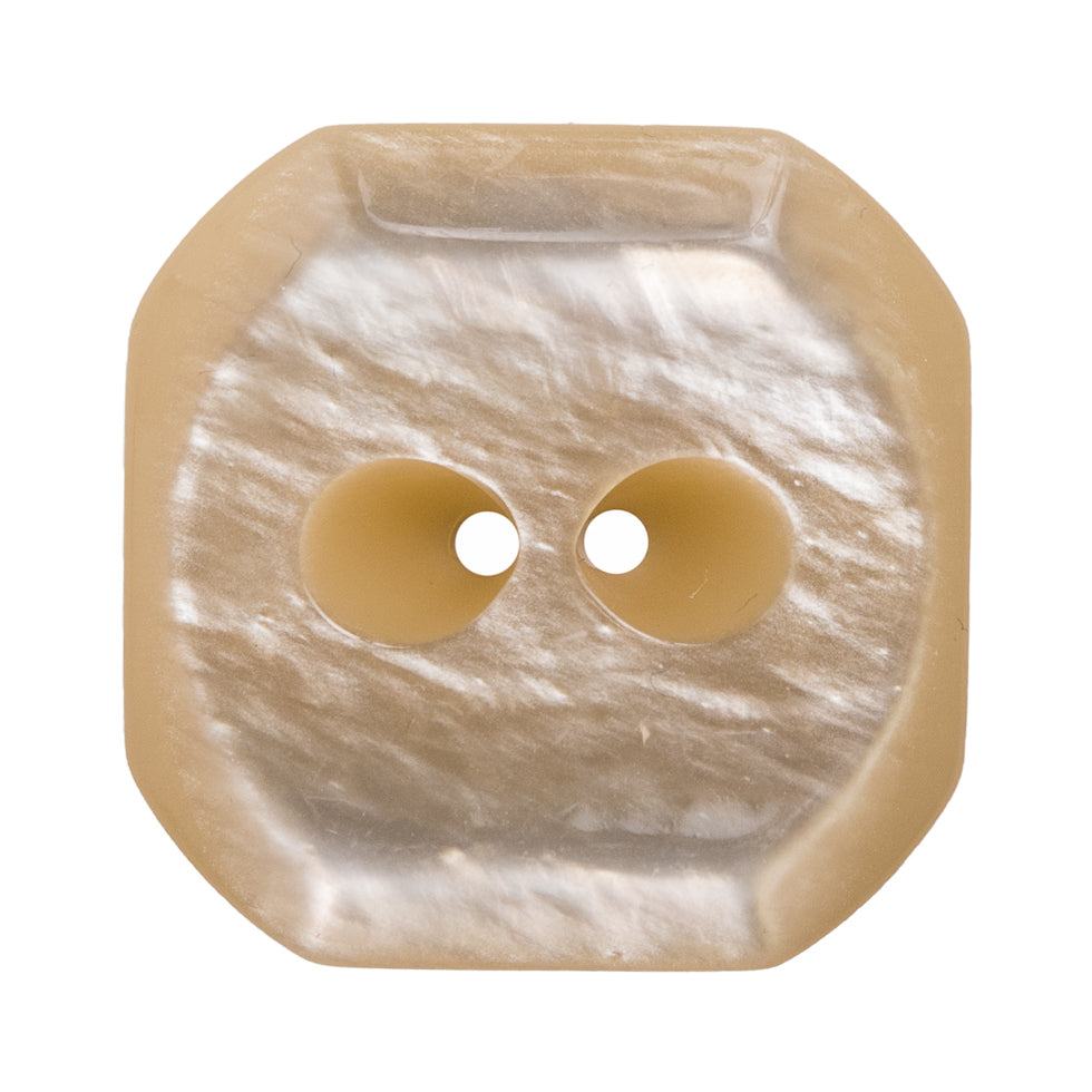 Square Plastic 2-Hole Button with Cut Corners Made in Italy - 54L/34mm - Ivory - Joann Fabrics