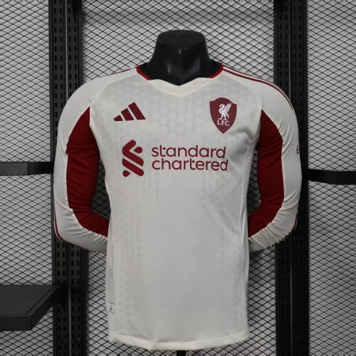 2025/2026 Long Sleeve Player Version Liverpool Away Football Shirt 1:1 Thai Quality