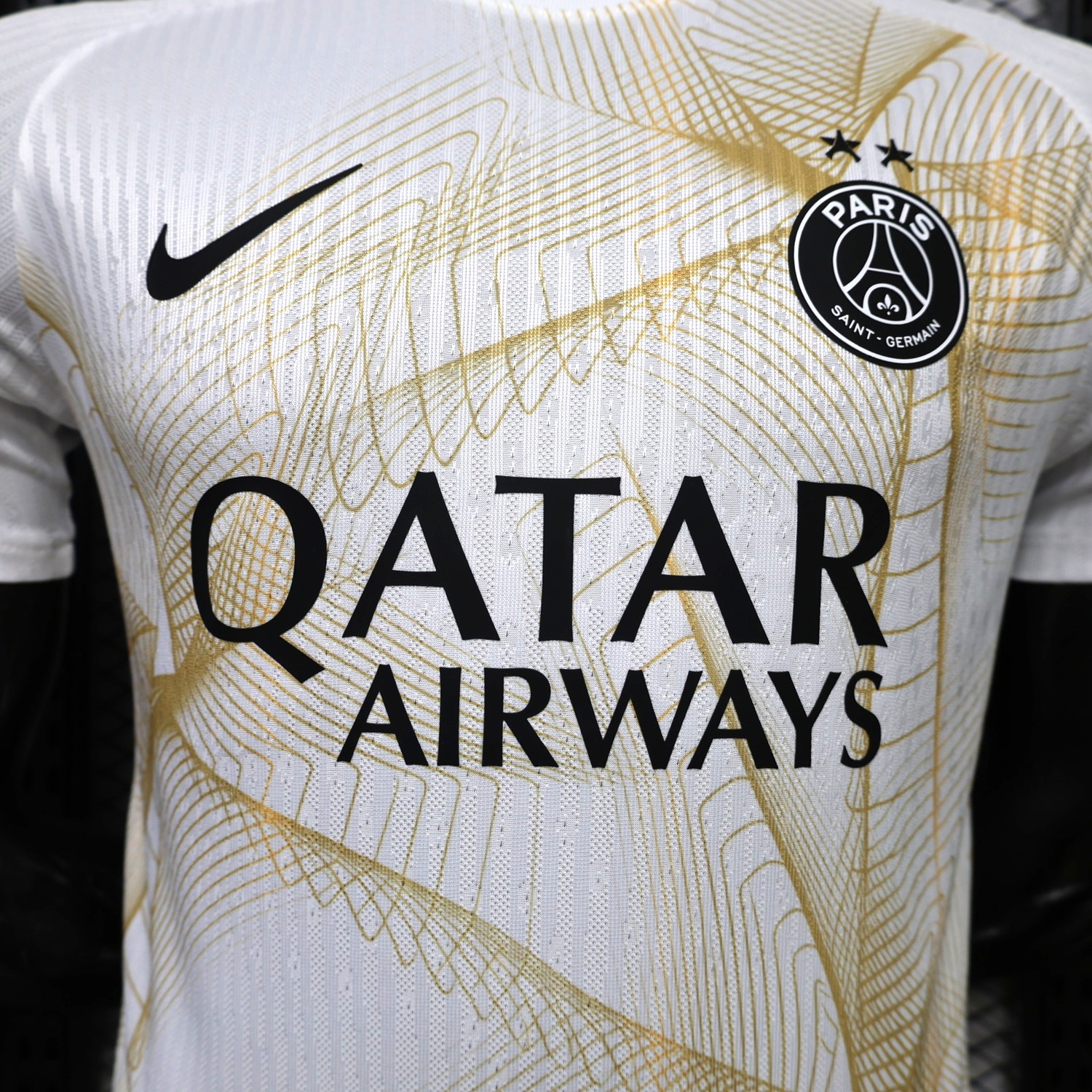 Paris Saint-Germain PSG 26-27 White Gold Pre-Match Training Jersey - Player Version - UnitedFutballJersey