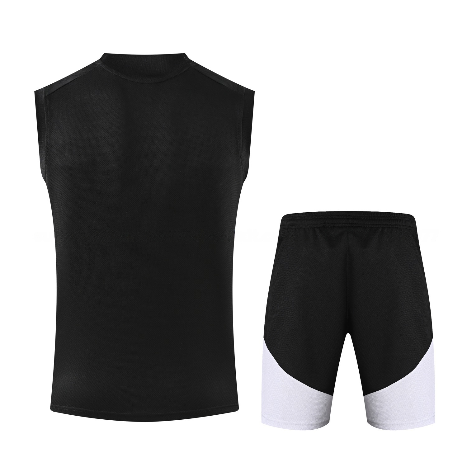 Real Madrid 26-27 Vest Training Set - Black Vest and Shorts - UnitedFutballJersey