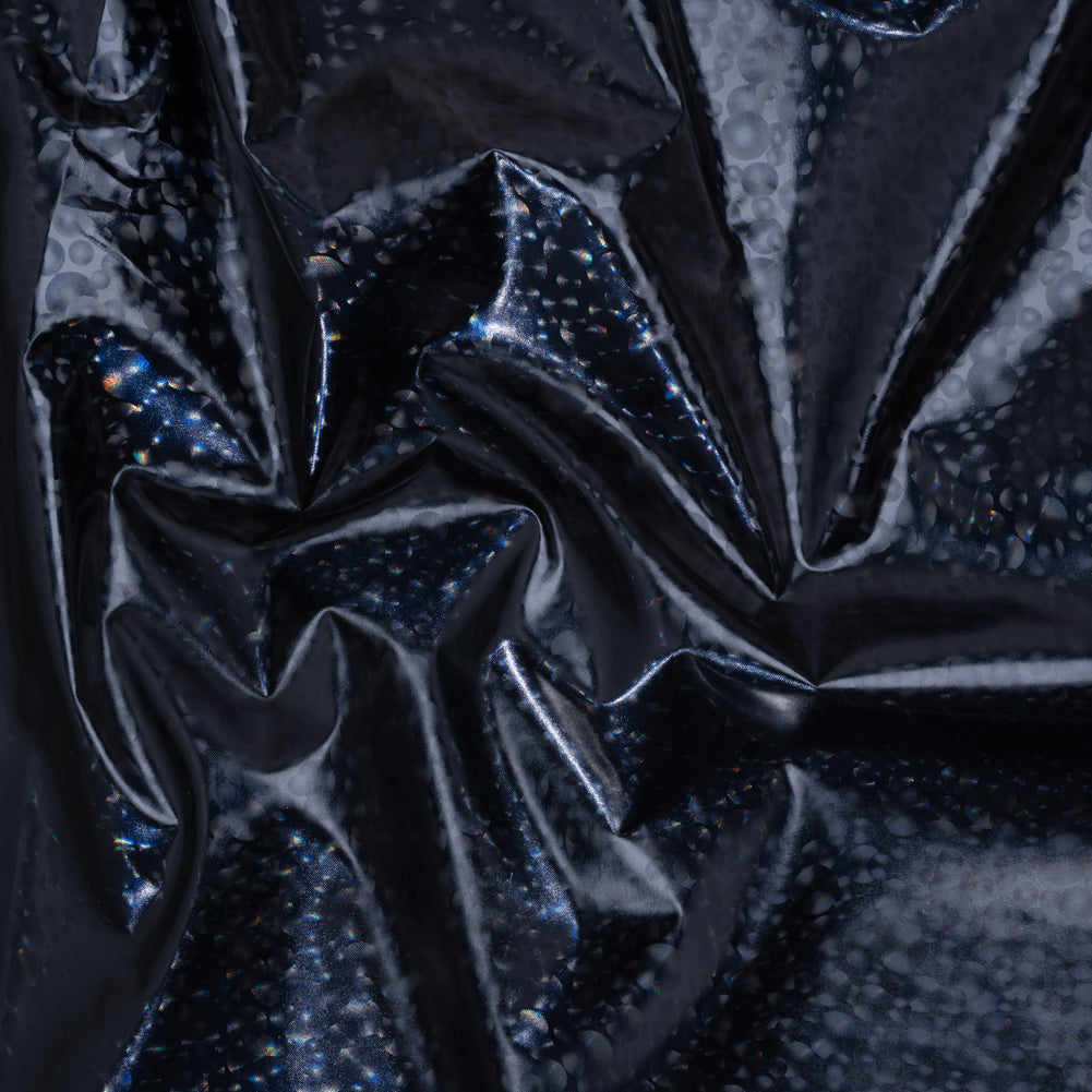 3D Holographic Vinyl - Navy Bubble Dots - Lynn Collection - Joann Fabrics