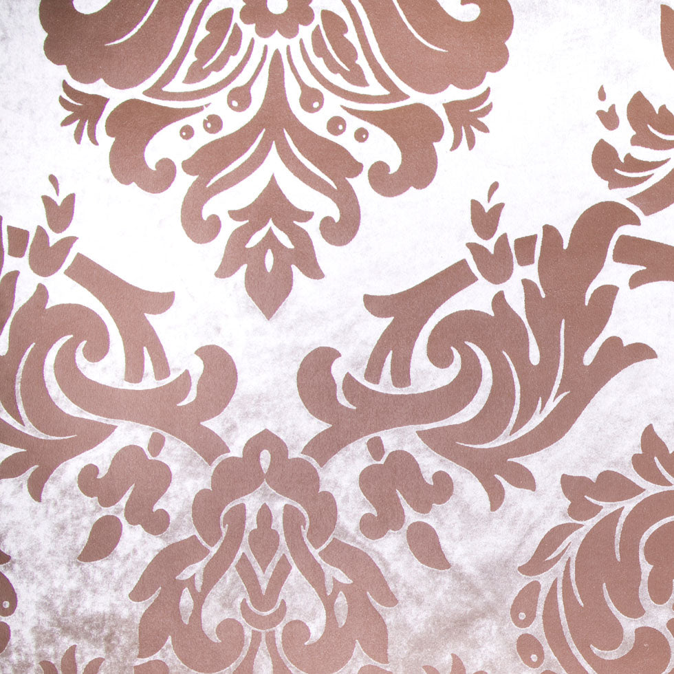 Beige/Chocolate Damask Velvet - Joann Fabrics