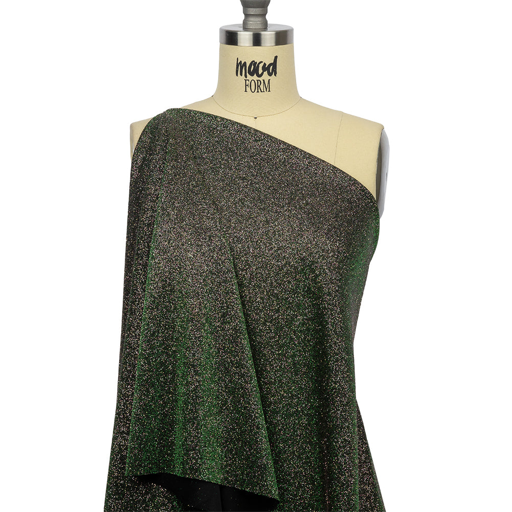 Nylon Knit with All-Over Glitter - Green - Sun Streams Collection - Joann Fabrics