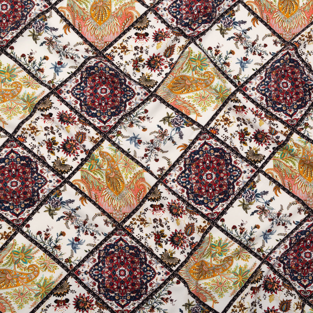 Stretch Polyester Crepe - Floral Patchwork - Ardent Love Print - Mood Exclusive Kenko Collection - Joann Fabrics