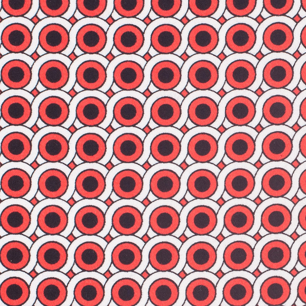 Poppy Red Geometric Stretch Cotton Woven - Joann Fabrics