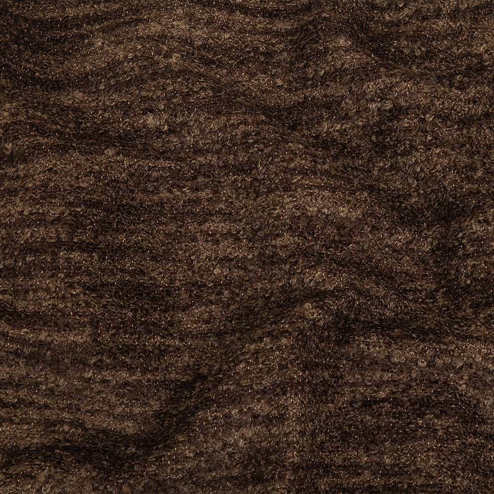 Chocolate Striated Upholstery Boucle with Tan Woven Backing - Joann Fabrics