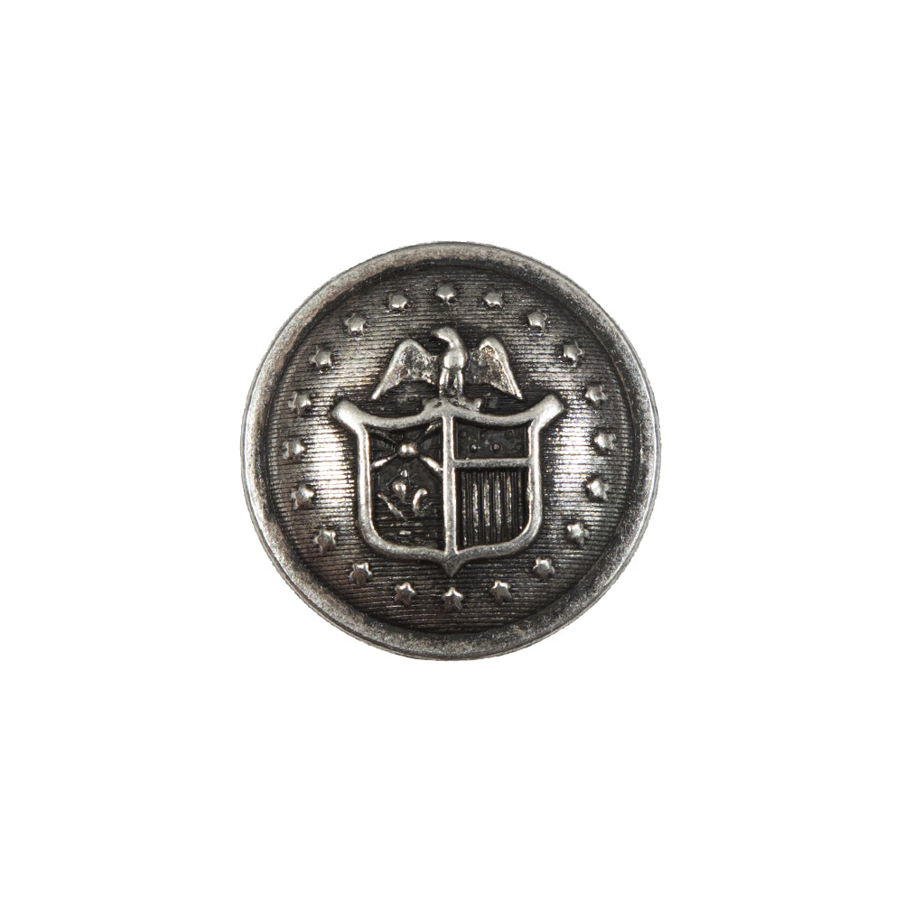Italian Old Silver Military Shank Back Button - 32L/20mm - Joann Fabrics