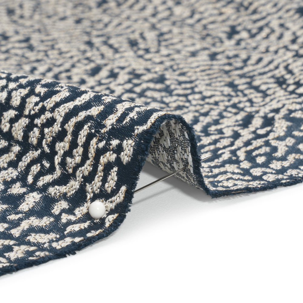 Metallic Drapery Jacquard - Ink Mottled - British Imported - Joann Fabrics