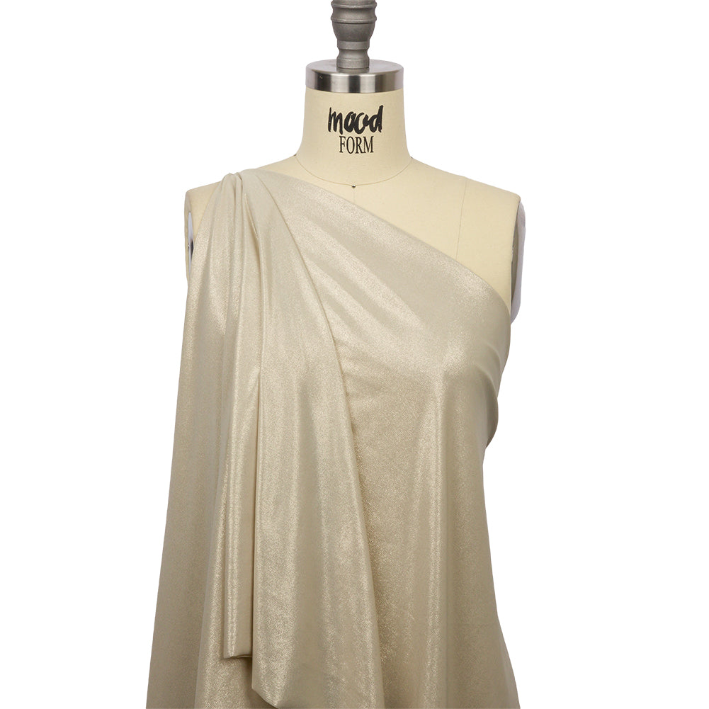 Foiled ITY Interlock Knit - Sand and Gold - Gaby Collection - Joann Fabrics