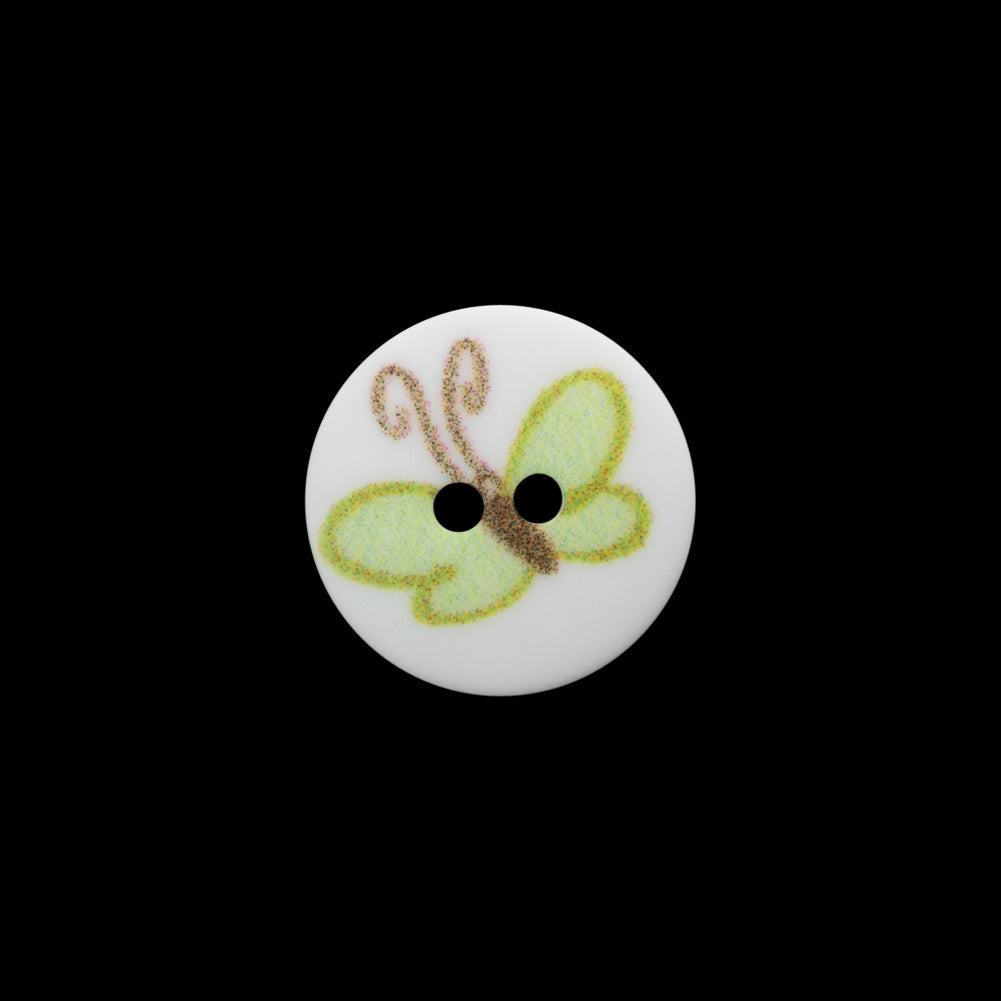 Italian Green Kids Butterfly Button - 24L/15mm - Joann Fabrics