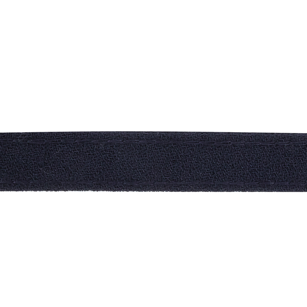 Midnight Navy Creped Wool Blend Trimming - 0.6