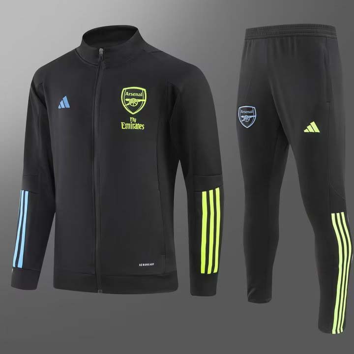2023/2024 Arsenal Long Zip Jacke Black Football Shirt 1:1 Thai Quality Set