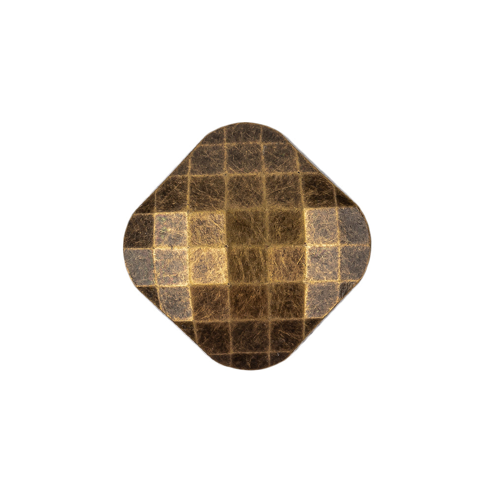 Bronze Geometric Textured Plastic Shank Back Button - 34L/21.5mm - Joann Fabrics