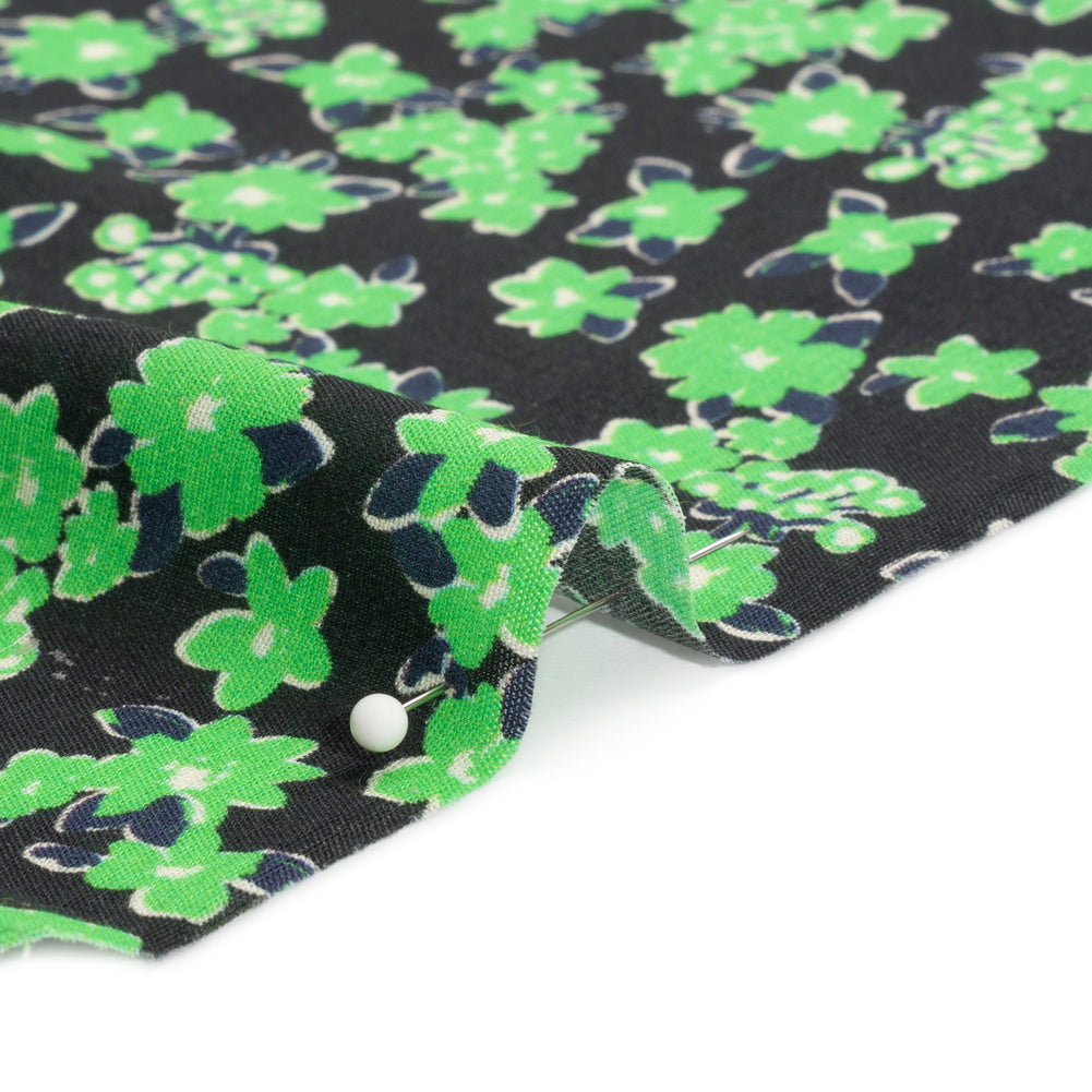 Sustainable Viscose Woven Print - Green Floral - Mood Exclusive Fields at Moher - Joann Fabrics