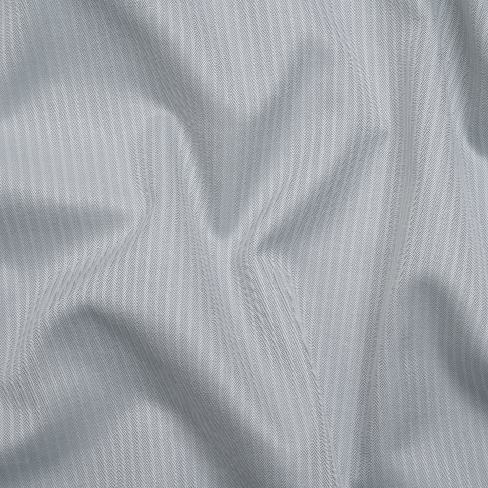 Cotton Twill Shirting - Light Gray Herringbone Stripes - Deadstock - Joann Fabrics