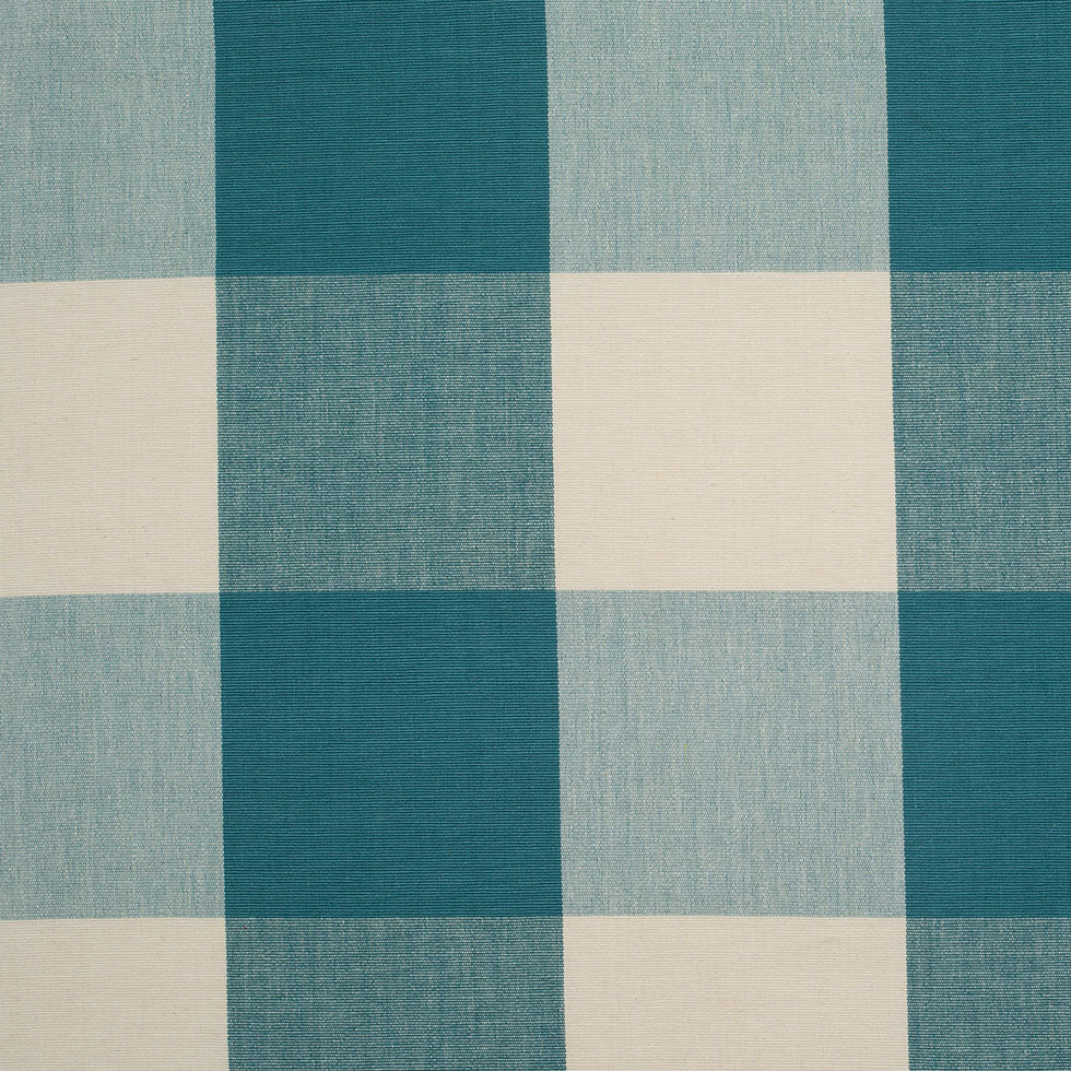 Teal and Cream Buffalo Check Cotton Canvas - Joann Fabrics