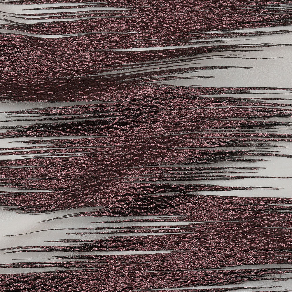 Metallic Rose, Black and Tan Sleek Streaks Luxury Burnout Brocade - Joann Fabrics