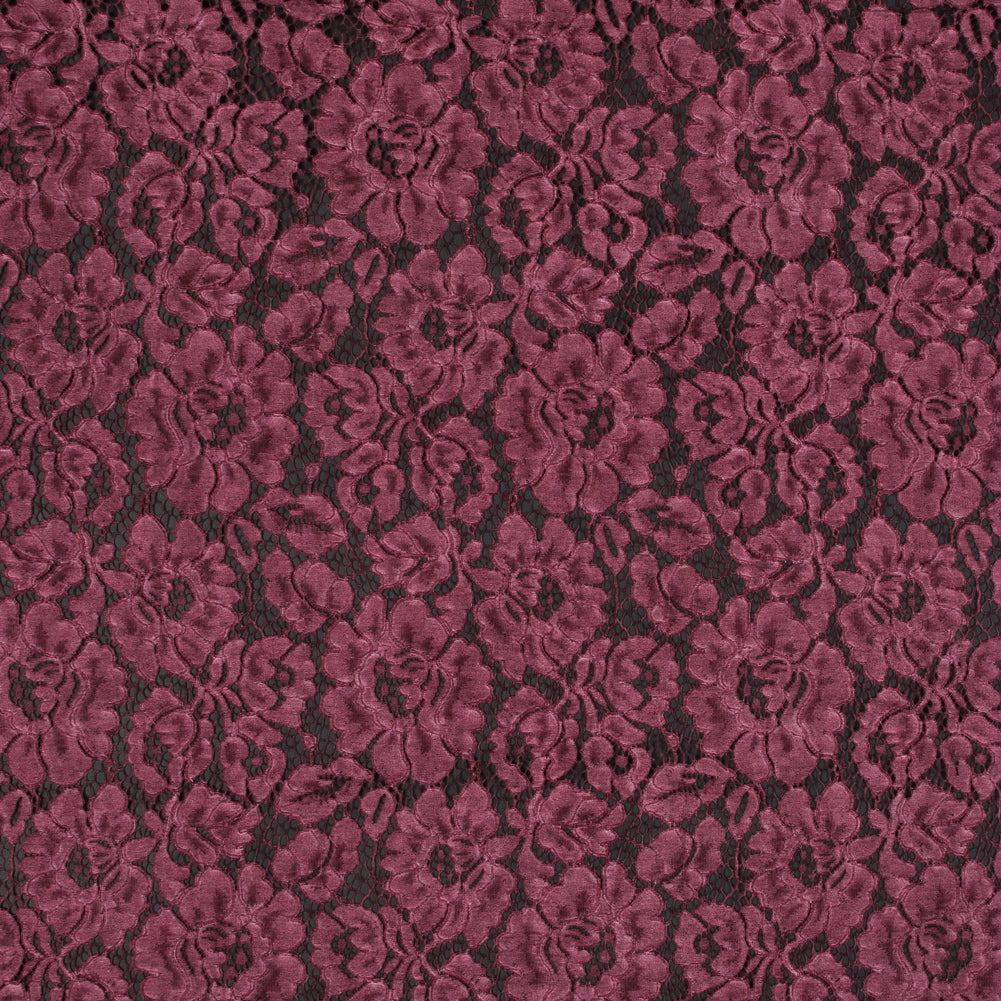 Pad Dyed Cotton Lace - Brick Red Floral - Stevie Collection - Joann Fabrics