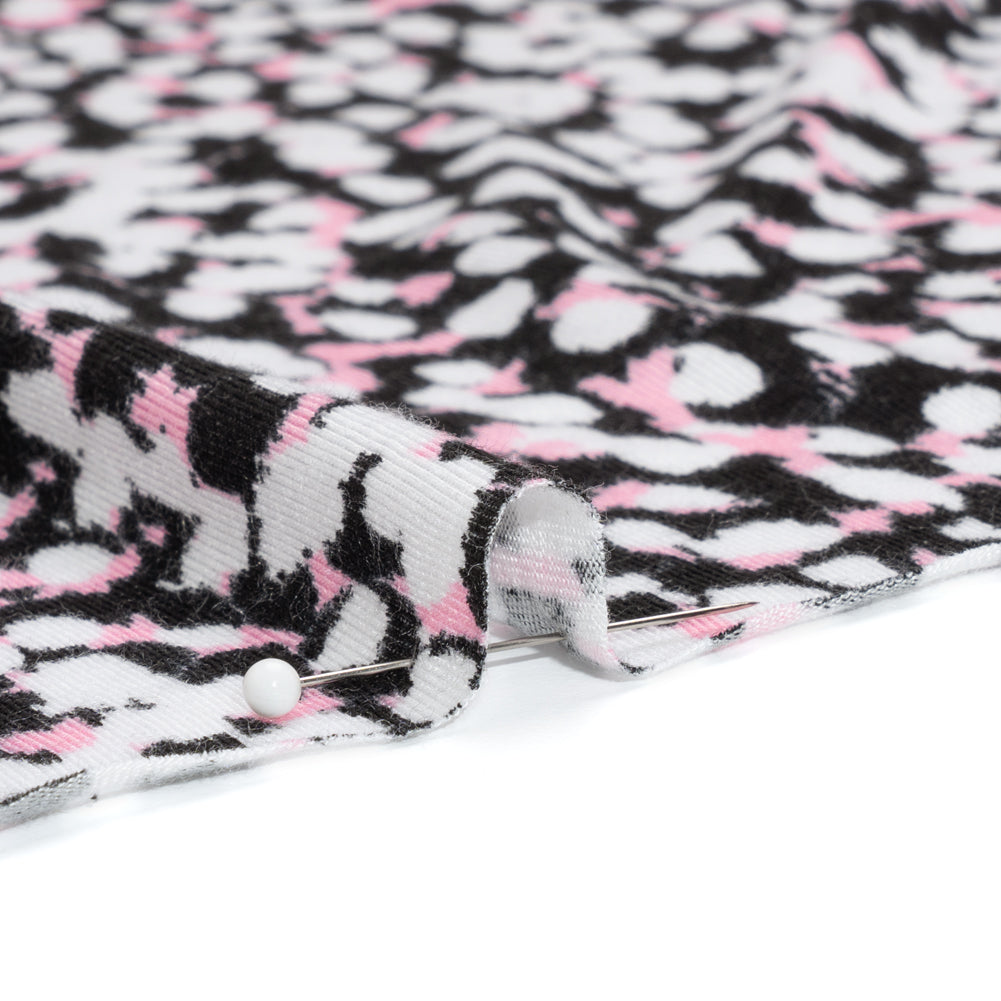 Stretch Rayon Jersey - Black, Pink and White Abstract Spots - Joann Fabrics