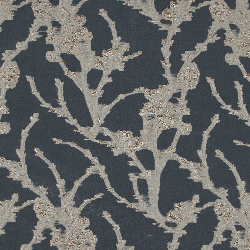 Beige and Metallic Gold Luxury Floral Burnout Brocade - Joann Fabrics