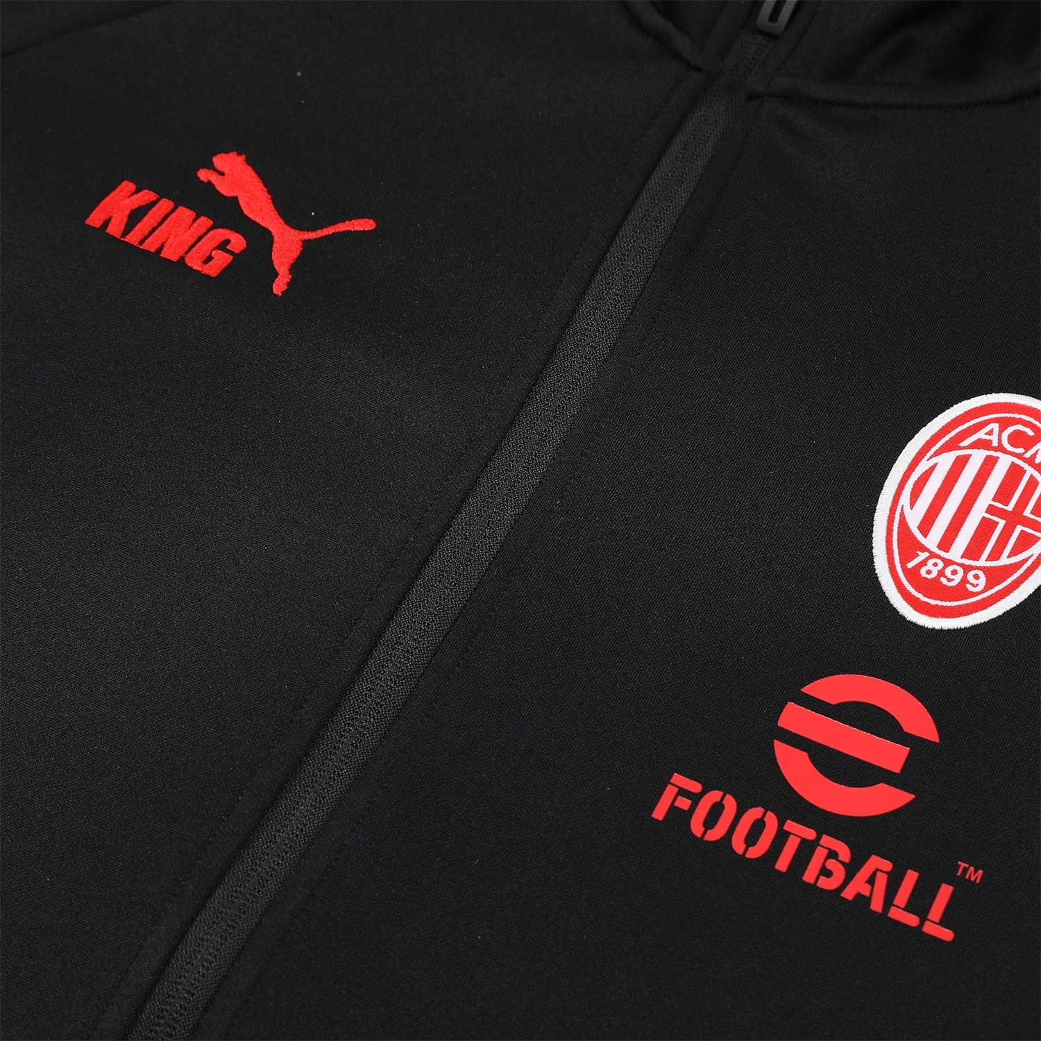 AC Milan 25-26 Jacket Training Tracksuit - Black top & Pants - UnitedFutballJersey