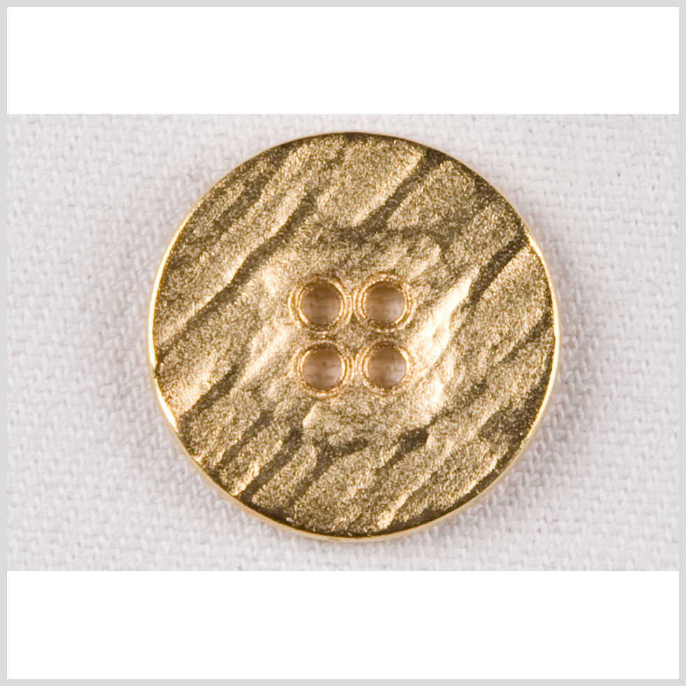 Metal 4-Hole Button - 36L/23mm - Gold Carved Texture - Joann Fabrics