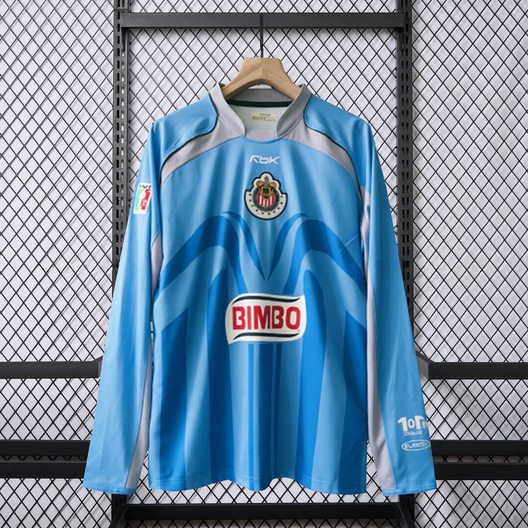 Retro Chivas de Guadalajara 2006-07 Blue Goalkeeper Long Sleeves Jersey - UnitedFutballJersey