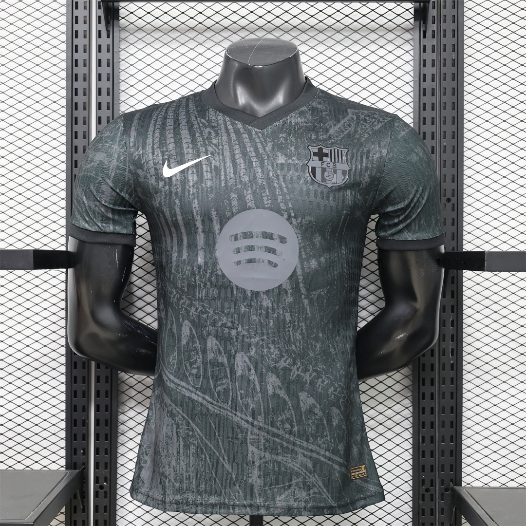 Barcelona 25-26 Grey And Black Special Jersey - Player Version - UnitedFutballJersey