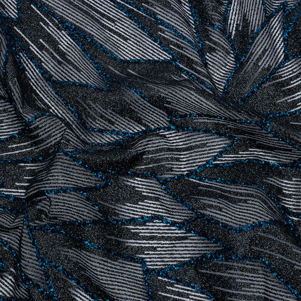Glitter Tulle - Black and Navy Geometric Shards - Joann Fabrics