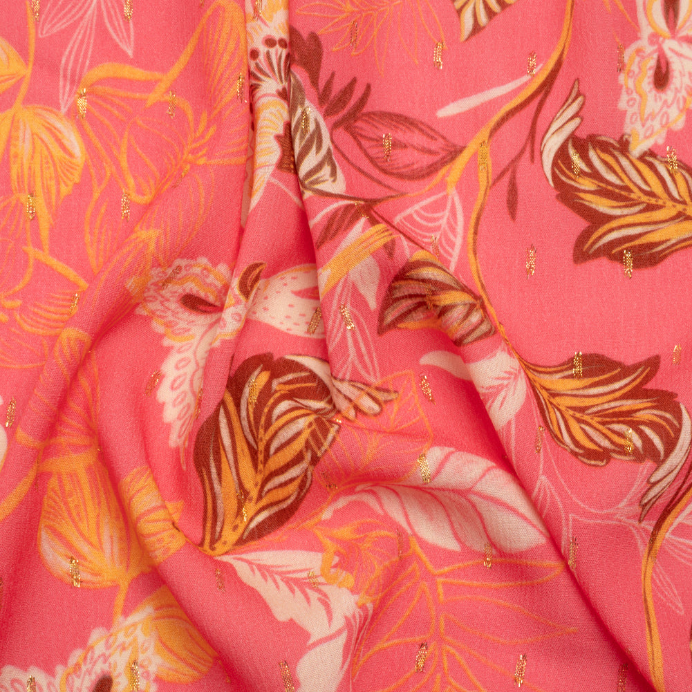 Mood Exclusive Parakeet Sweets Metallic Dotted Crinkled Viscose Crepe - Joann Fabrics