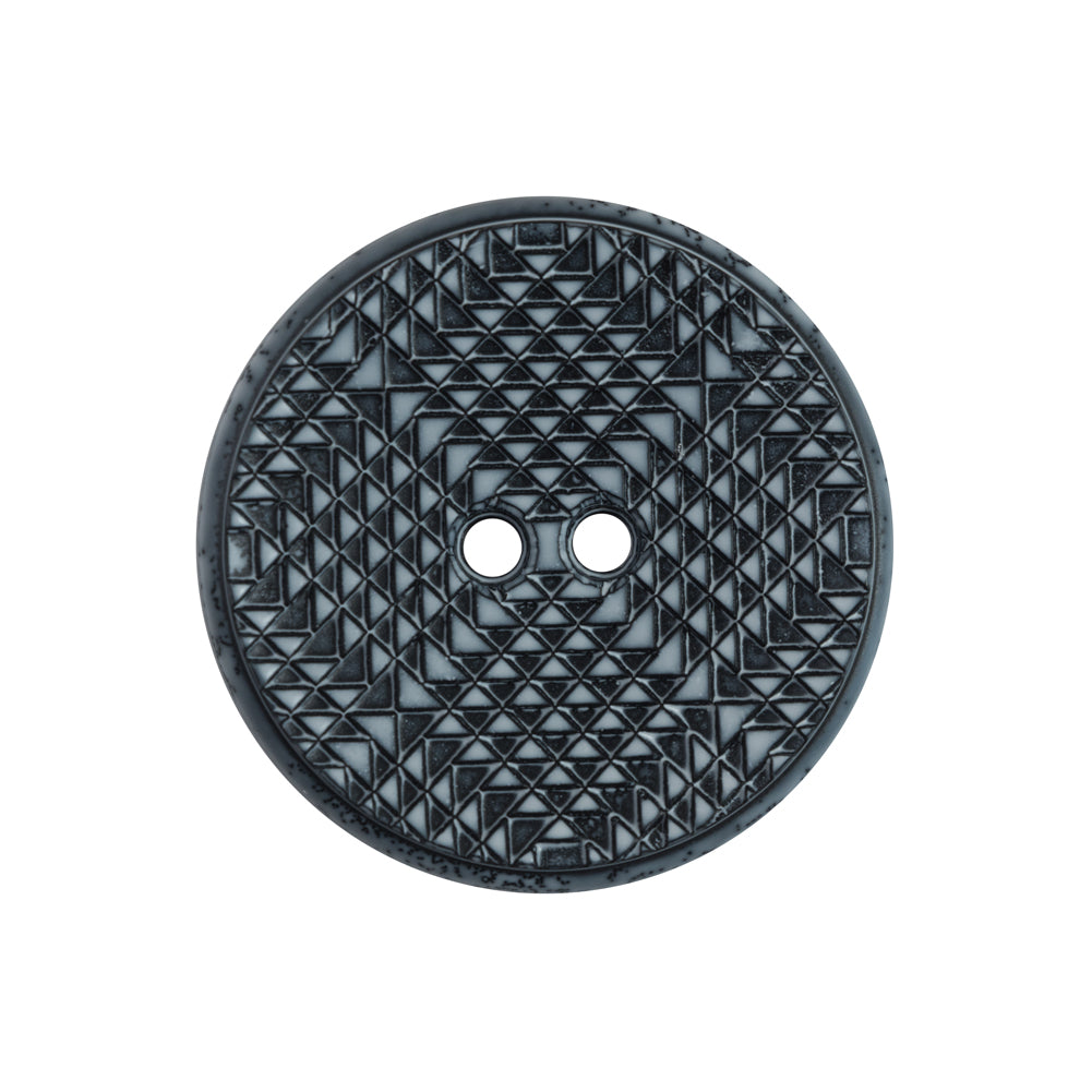 Italian Black and Gray Geometric 2-Hole Button - 40L/25.5mm - Joann Fabrics