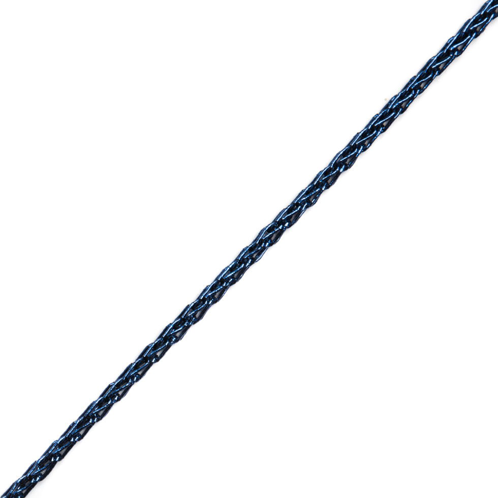 Italian Metallic Navy Crochet Chain - 0.125