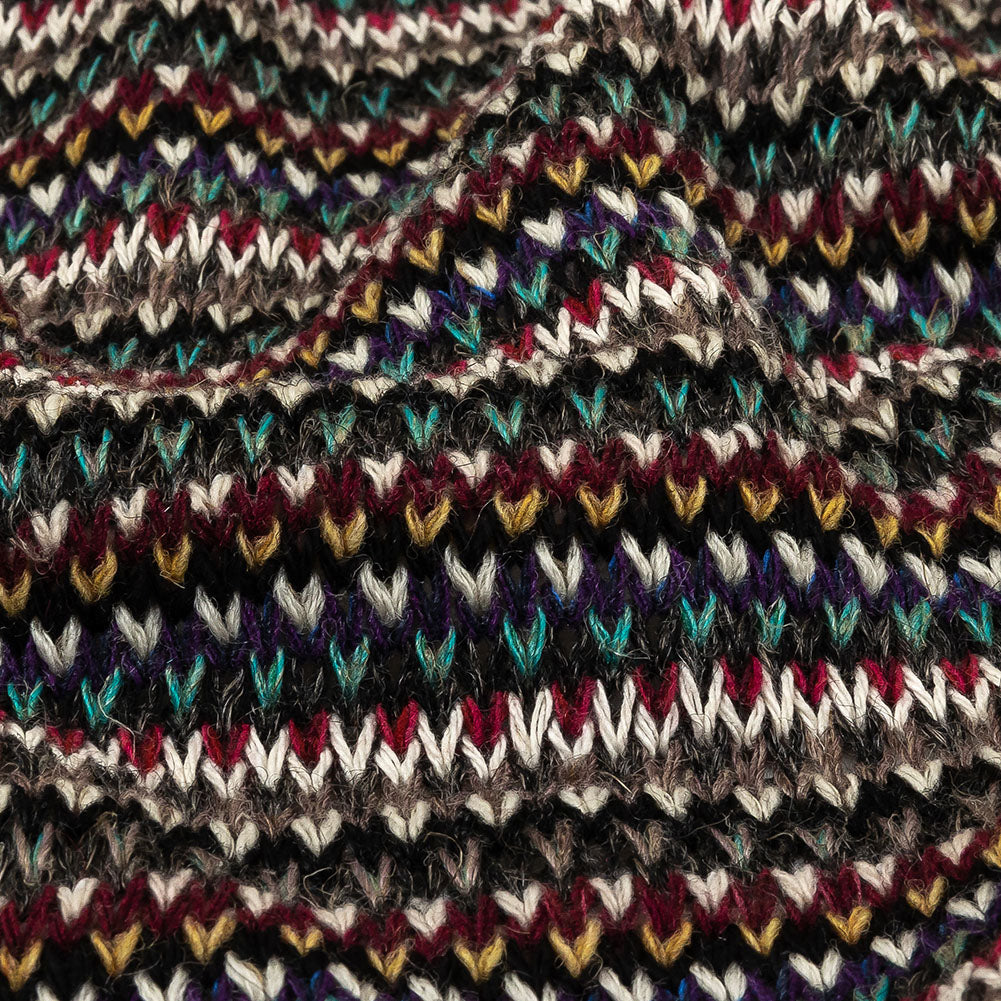 Italian Port Royale, Taupe and Blue Striped Chunky Blended Wool Sweater Knit - Joann Fabrics